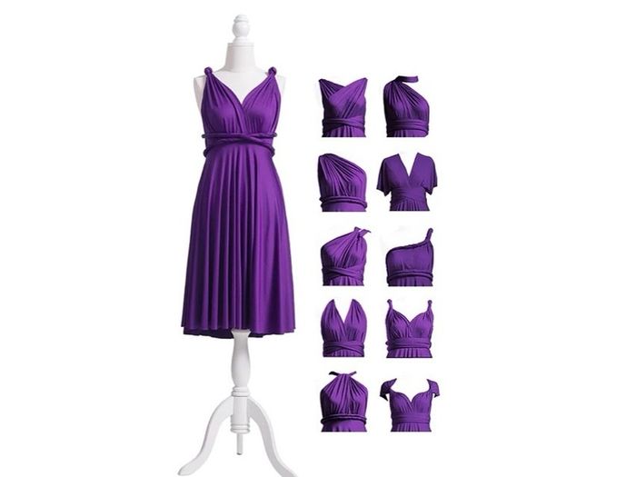 Purple knee length multistyle dress (one size)