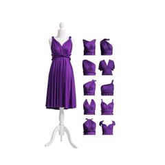 Purple knee length multistyle dress (one size)
