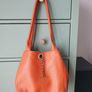 Orange Leather Handbag Similar To Tod's Handbag Image 3