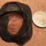 Vintage leather faced mask brooch Image 3