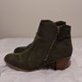 Green Suede Ankle Boots Image 3