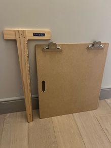 A2 drawing board with T-Square (rarely used, as new)