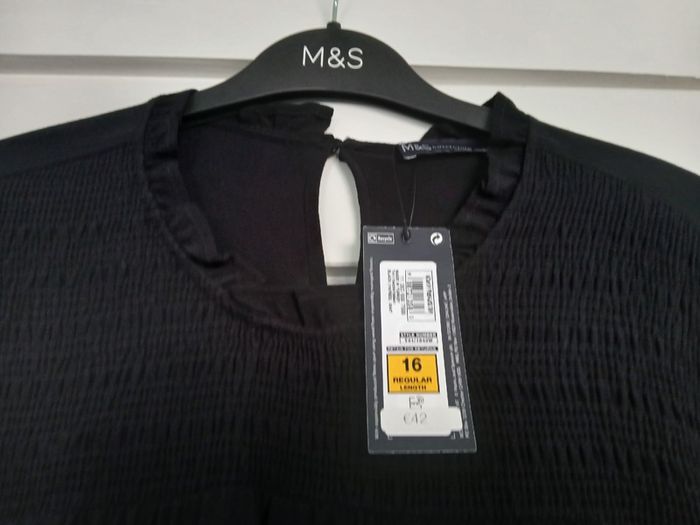 Black M&S top, size 16, new with tag
