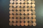 49 Irish coins @ one penny (1990-2000) Nice condition!