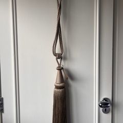 Pair of NEW taupe curtain tiebacks