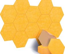 NEW SALE | 12 Pcs Self-Adhesive Acoustic Absorption Panels, High Density 12" X 10" X 0.4" Soundproof Acoustic Panel, Hexagon Sound Absorbing Panels for Recording Studio & Home & Offices
