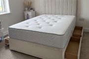 New Double Beds With Headboard And Mattress