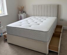 New Double Beds With Headboard And Mattress