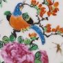 Small Chinese Porcelain Plate Hand Painted Bird, Flowers & Butterflies  14.5cm Image 2