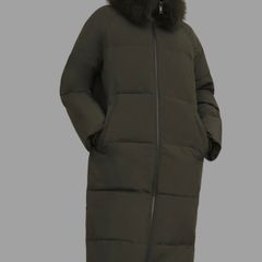 hobbs dark green puffer jacket size 14 postage included