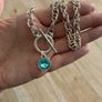 Antique Silver Plated T-bar Necklace Image 6