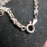 Vintage Sterling Silver 925 Twist Leaf Blade Pendant Long Necklace 7,1g length - 20" Image 6