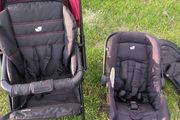 Baby travel system in red