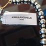 Karl Lagerfeld asymmetrical necklace and bracelet set Image 6