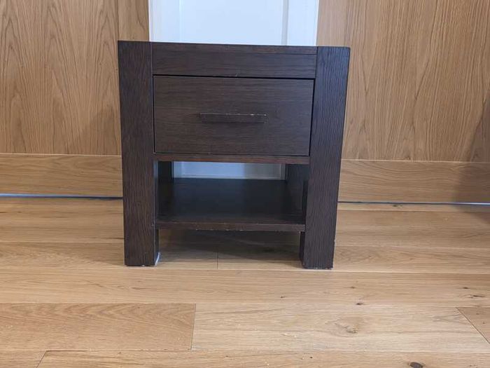 Solid Wood Chest of Drawers, Bedside Table, Used