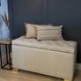 Boucle storage otoman Pouffe Cream Image 3