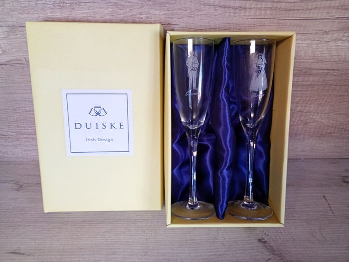 Duiske Bride and Groom Champagne Flutes