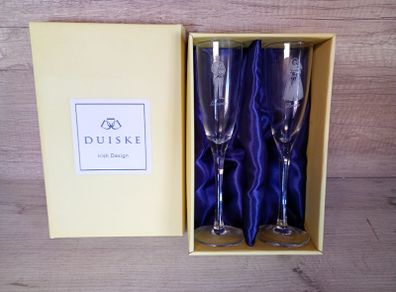 Duiske Bride and Groom Champagne Flutes