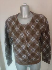 Zara woolen brown/grey cardigan  size L UK14/16 EU42/44 Perfect condition Postage included