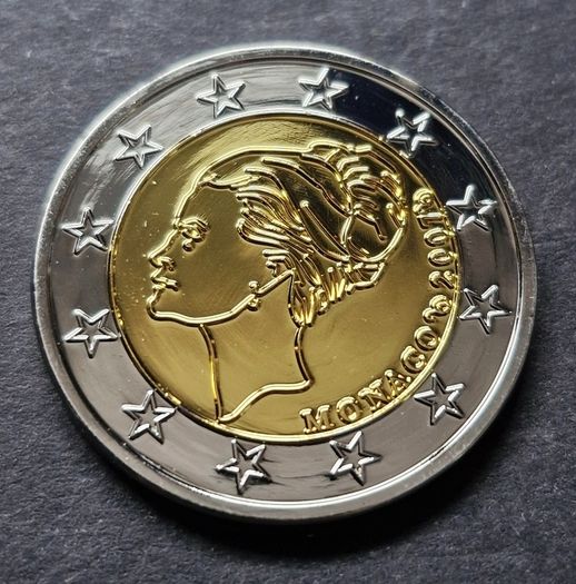 Monaco 2007 "Grace Kelly" Trial Probe 2 Euro Token