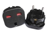 2x New 3 PIN UK Travel Power Adapter Mains Plug - 2 PIN EU Europe Converter #403