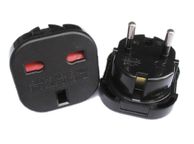 main image for ad 2x New 3 PIN UK Travel Power Adapter Mains Plug - 2 PIN EU Europe Converter #403