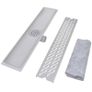 Linear Shower Drain 2 pcs Wave 630x140 mm Stainless Steel Image 4