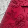 Vintage Betty Barclay red blazer with embossed floral detail small Image 6