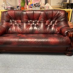 Leather Sofa and two armchairs