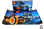 LEGO Ideas TRON Legacy Set 21314 Signed By Brick Bros UK With Poster And Signed Postcard And Rare Lego I Love London Tile Brick Leicester Square Signed By Designers BrickBros UK Pre 31st Release Early Launch And Also there is A Rare Blue Brick Lego Bag On