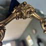 Baroque style vintage gold wall mirror. Size approx 20in x 29in. Image 2