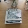 Modern luxury chrome & textured Ice glass wall sconce (brand new) Image 2