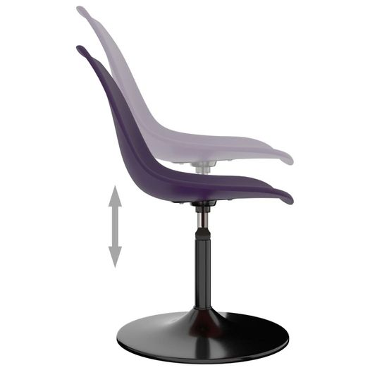 Swivel Dining Chairs 6 pcs Lila PP