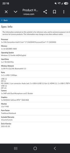 Lenovo Loq 15irx10 Gaming Laptop | Intel I7-13650hx | Rtx 5060 8gb | 16gb Ddr5 | 1tb Ssd | Fhd | Warranty