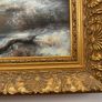 Vintage Framed Oil Painting Winter Landscape (Ornate Gilt Frame) Image 5