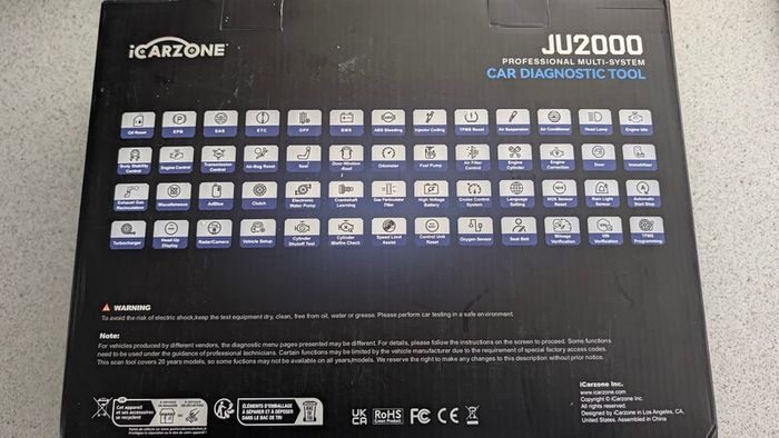 iCarzone JU2000 multisystem car diagnostic tool