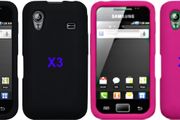 6x Samsung Galaxy Ace S5830 Protective Silicone Skin Black And Hot Pink