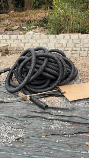 4 inch drainage pipe 70 metres left of 100 metre roll