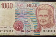 1990 ITALY 1000 LIRE Banknote M. Montessori