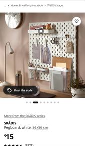 Wall organizer (pegboard)