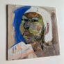 Original Contemporary painting Irish Art Portrait of woman white hair in abstract art Gift Image 3