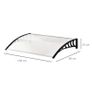 0.9 x 1.2 m Window Awning Door Canopy Modern Polycarbonate Cover Outdoor Rain Snow Sunlight Protection Hollow Sheet Image 2