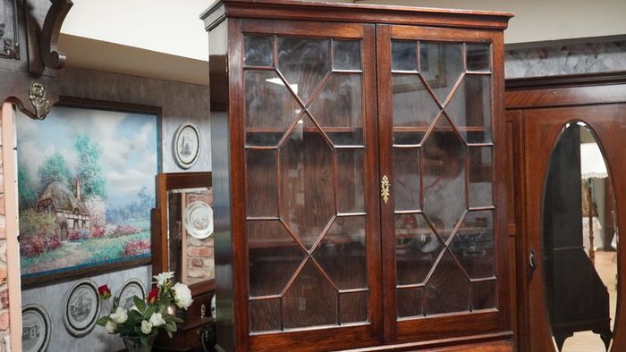 Antique Mahogany Bureau Bookcase