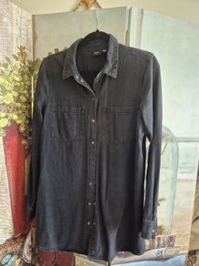 Vero Moda Black 100% Cotton Long Shirt EU 12