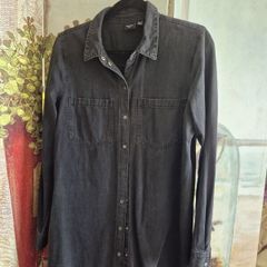 Vero Moda Black 100% Cotton Long Shirt EU 12