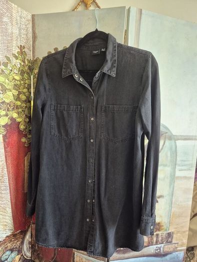 Vero Moda Black 100% Cotton Long Shirt EU 12
