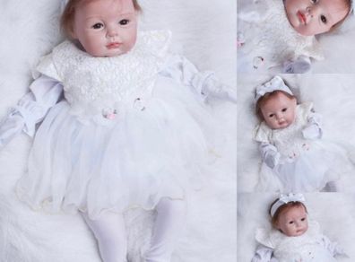 Reborn Doll 22" /55cm That Looks Real So Baby Doll Realistic Vinyl Soft Silicone Newborn Reborn Baby Doll Toddler Open Eyes (FREE POSTAGE)