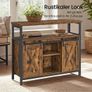 Rustic  Farmhouse Sideboard Cabinet with Sliding Barn Door Image 8