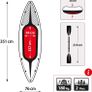 2-Person Inflatable Kayak Set with Aluminum Oars and High Output Air Pump Image 6