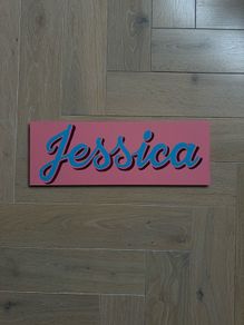 Hand Painted Wooden Name Sign - Jessica